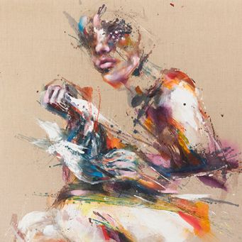 Lucia Riccelli – Vertigine #2, 2018, Acryl, Oil on Linen, 150 x 120 cm