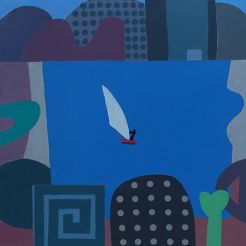 Annette Ziegler – „Auf der Suche nach dem Glück“, 60 x 60 cm, 2024