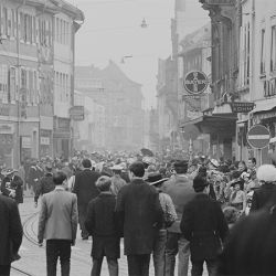 Durlacher Faschingsumzug, 1966. Foto: Stadtarchiv Karlsruhe 8/BA Schnebele