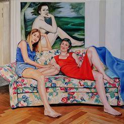 Heike Zwirner – „Single Ladies“, Öl auf Leinwand, 100 x 130 cm, 2017