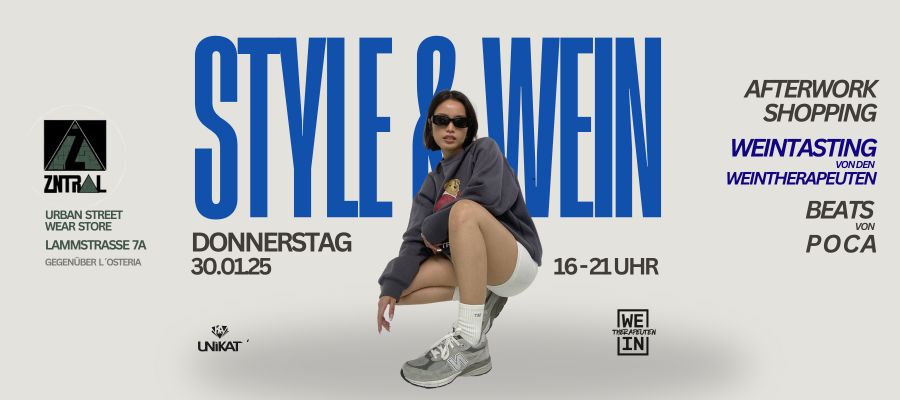 WERBUNG: Zntral Pop-up-Store – „Style & Wein“ am Do, 30.1.