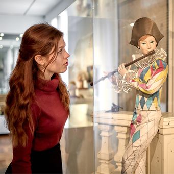 Impression aus dem Deutschen Musikautomaten-Museum Bruchsal: Flötenspieler und Vogel, Franz Oehrlein, Mainz 1988, Badisches Landesmuseum (Foto: Bruno Kelzer)