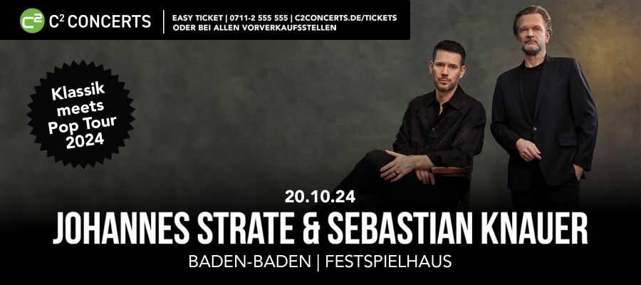 WERBUNG: Knauer & Strate am 20.10. @ Festspielhaus Baden-Baden